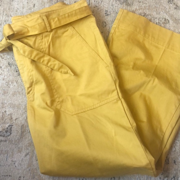 Loft flare Capri pants with belt - Picture 1 of 5